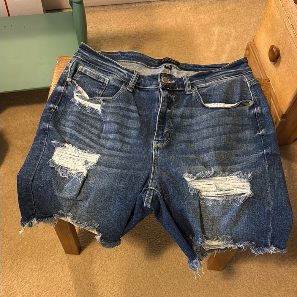 Distressed Denim Women's Shorts- Judy Blue